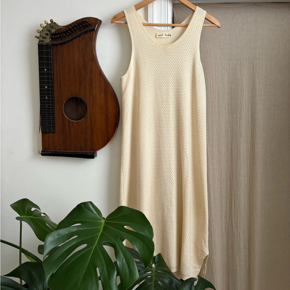 Wol Hide Lace Tank Dress in Ecru Size Small